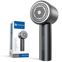 VASSON Fabric Shaver, Electric Lint Remover Rechargeable, Lint Shaver, Sweater Shavers to Remove Pilling, Sweater Defuzzer, Depillers for Clothes, Furniture (Dark Grey)