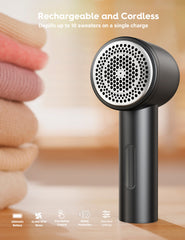 VASSON Fabric Shaver, Electric Lint Remover Rechargeable, Lint Shaver, Sweater Shavers to Remove Pilling, Sweater Defuzzer, Depillers for Clothes, Furniture (Dark Grey)