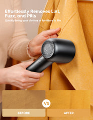 VASSON Fabric Shaver, Electric Lint Remover Rechargeable, Lint Shaver, Sweater Shavers to Remove Pilling, Sweater Defuzzer, Depillers for Clothes, Furniture (Dark Grey)