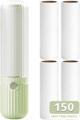 Mini Lint Roller with 150 Sheets - Portable Pet Hair Remover for Clothes, Furniture