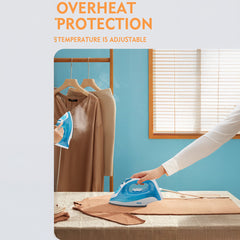 Steam Iron for Clothes,1500 Watts, Non-Stick Soleplate, Powerful Shot of Steam