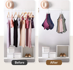 VASSON Tank Top Hanger, Rotatable Bra Organzier for Closet, Max 24 Storage Capacity Sport Bra Holder