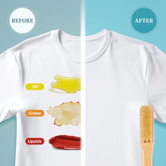 VASSON Laundry Stain Brush, Natural Soft Boar Bristles