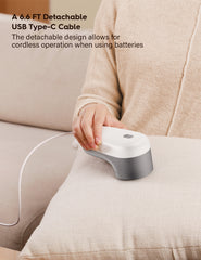 VASSON Dual-Power Fabric Shaver, USB-Powered Sweater Shaver, Battery Operated Portable Lint Shaver, Clothes Shaver, Lint Remover, Depiller, Defuzzer, Fabric Shaver for Furniture, Clothes, Couch