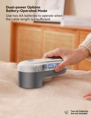 VASSON Dual-Power Fabric Shaver, USB-Powered Sweater Shaver, Battery Operated Portable Lint Shaver, Clothes Shaver, Lint Remover, Depiller, Defuzzer, Fabric Shaver for Furniture, Clothes, Couch