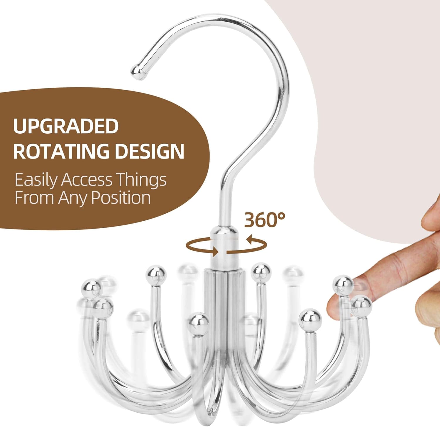 VASSON Tank Top Hanger, Rotatable Bra Organzier for Closet, Max 24 Storage Capacity Sport Bra Holder