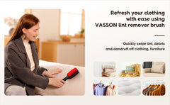 VASSON Lint Brush, Double-Sided Lint Remover Brush, Lint Brushes for Clothes, Reusable Velvet lint Brush, Coat Lint Brush